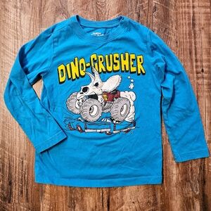 Size 5 Boy's OshKosh Long Sleeve Dinosaur Monster Truck Shirt